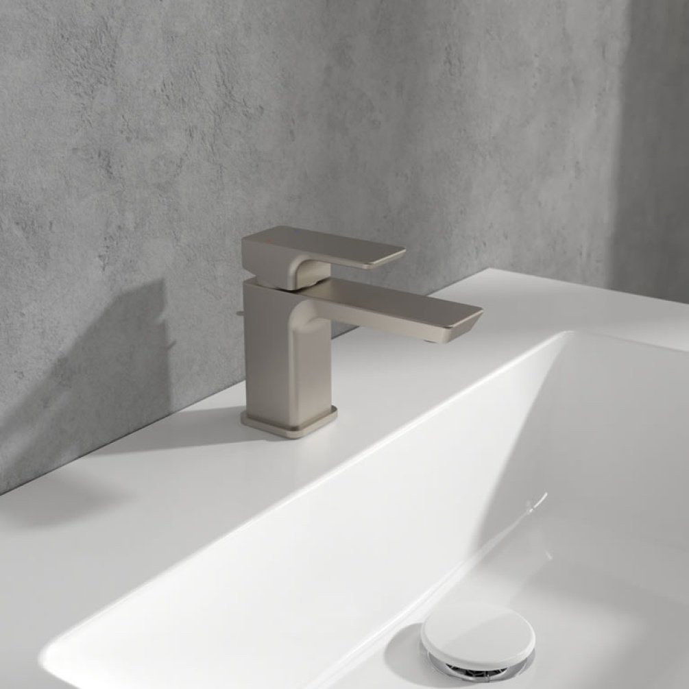 Lifestyle image of Villeroy & Boch Subway 3.0 Brushed Matt Nickel Basin Mixer & Waste